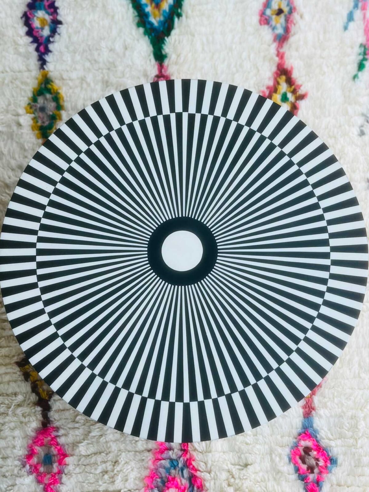 Black and White Circular Coffee Table - Image 2