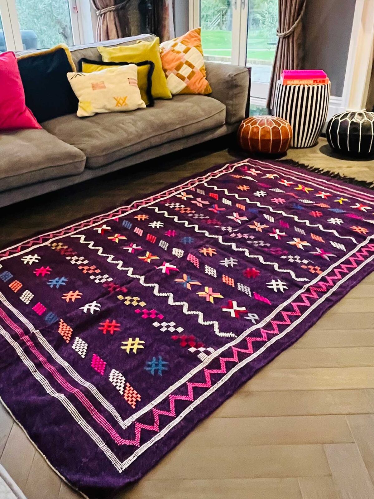 Vintage Moroccan Rug - Purple