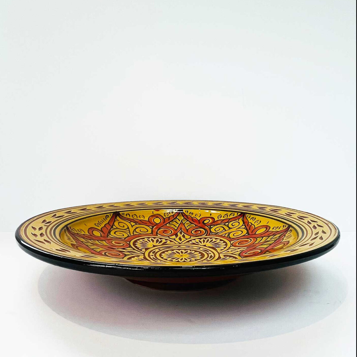 Ceramic Plate- Orange and Mustard - Image 2