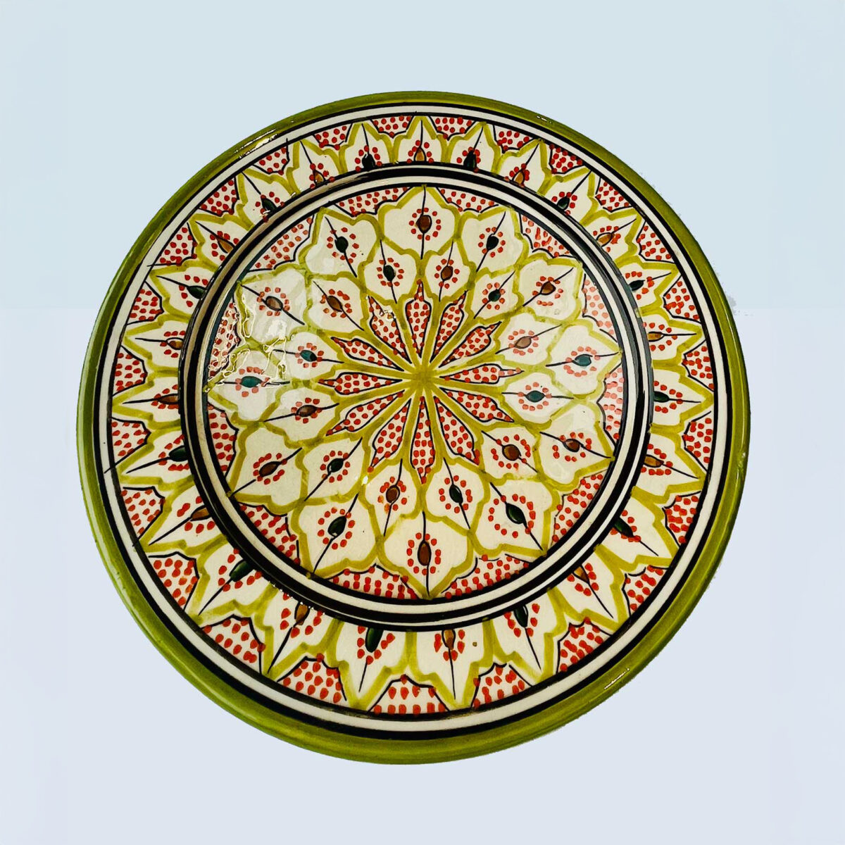 Ceramic Plate- Olive