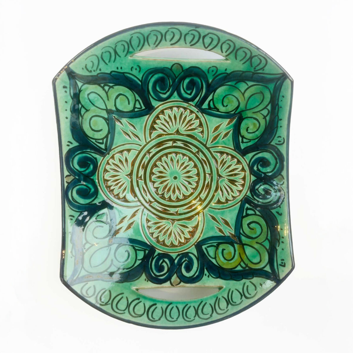 Ceramic Serving Tray - Bright Green